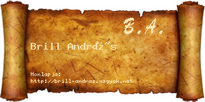 Brill András névjegykártya