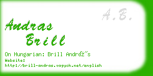 andras brill business card